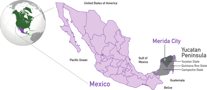 Kaart van Mexico